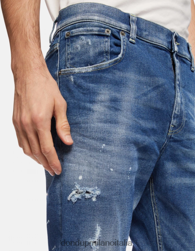 DONDUP hombres Vaqueros súper ajustados Alex en denim elástico vestir azul AZX2Z0576