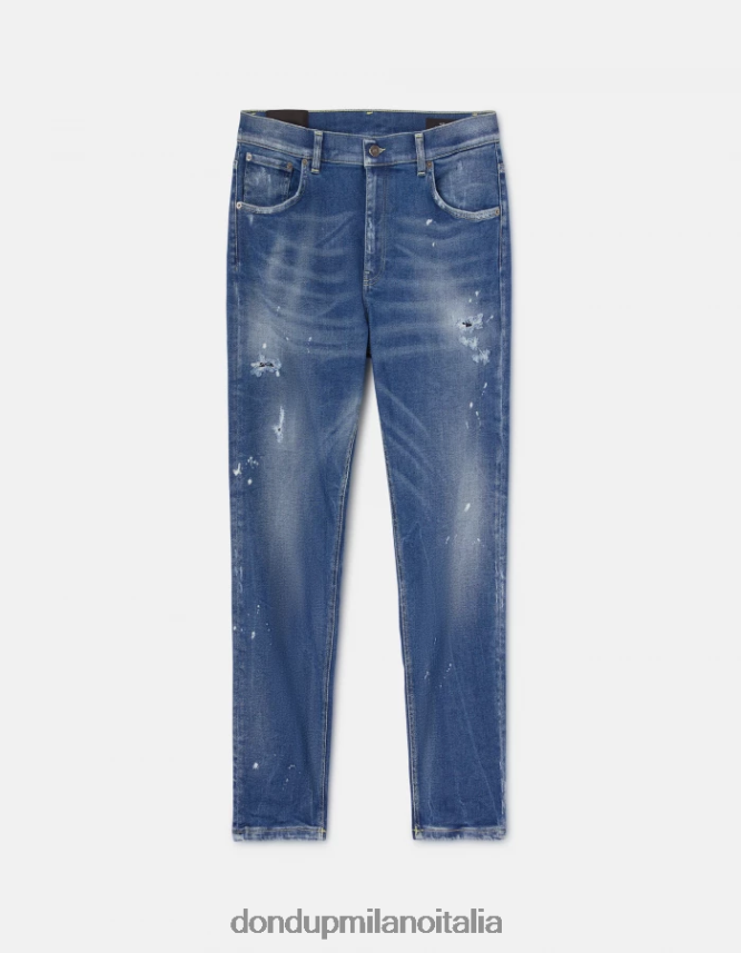 DONDUP hombres Vaqueros súper ajustados Alex en denim elástico vestir azul AZX2Z0576