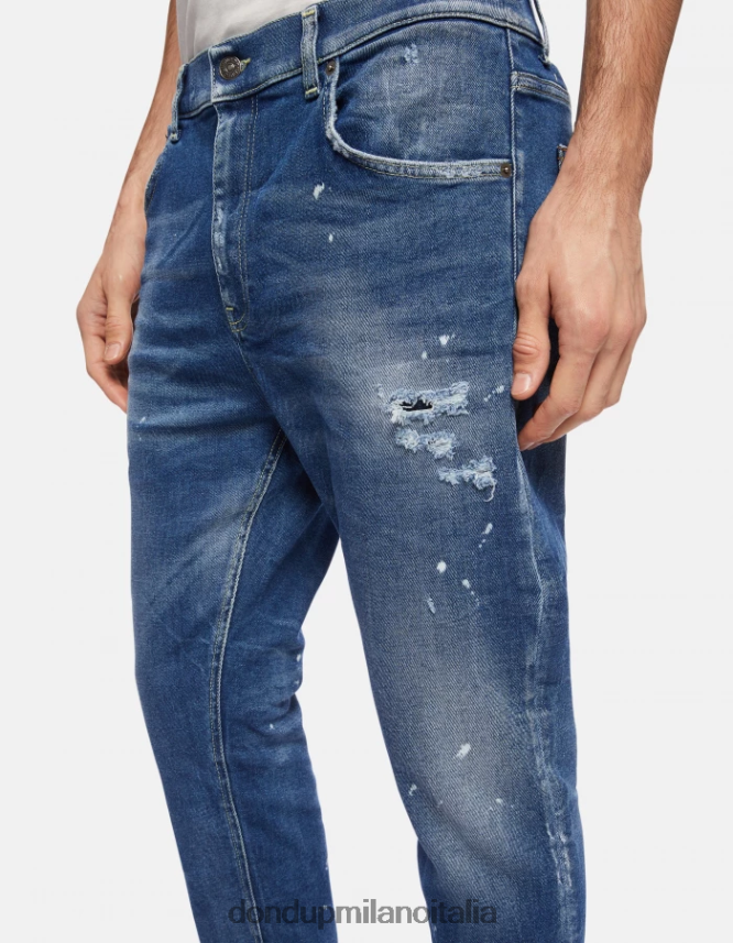 DONDUP hombres Vaqueros súper ajustados Alex en denim elástico vestir azul AZX2Z0576