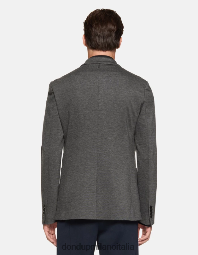 DONDUP hombres blazer de punto con botonadura simple vestir negro AZX2Z0929