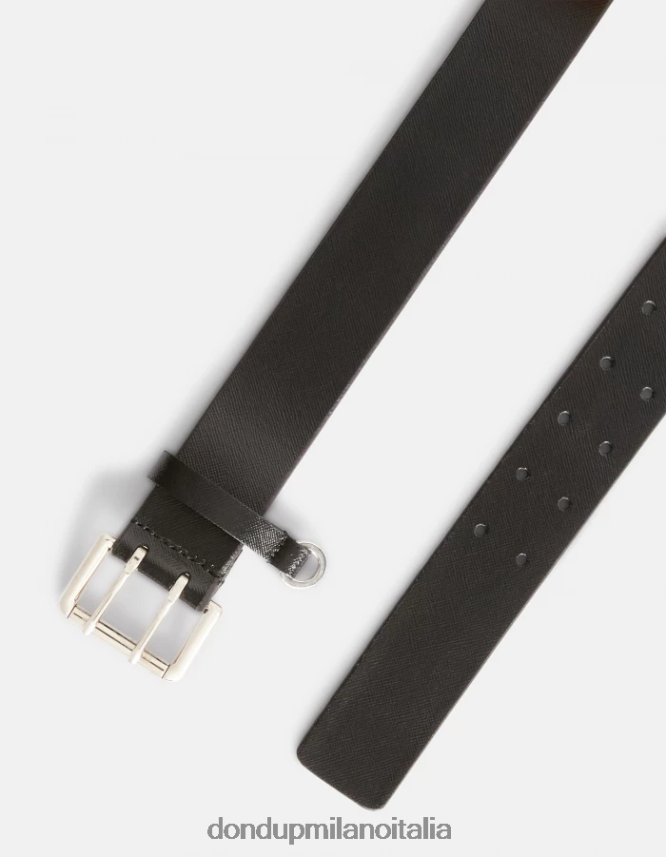 DONDUP hombres cinturón de cuero accesorios negro AZX2Z0968