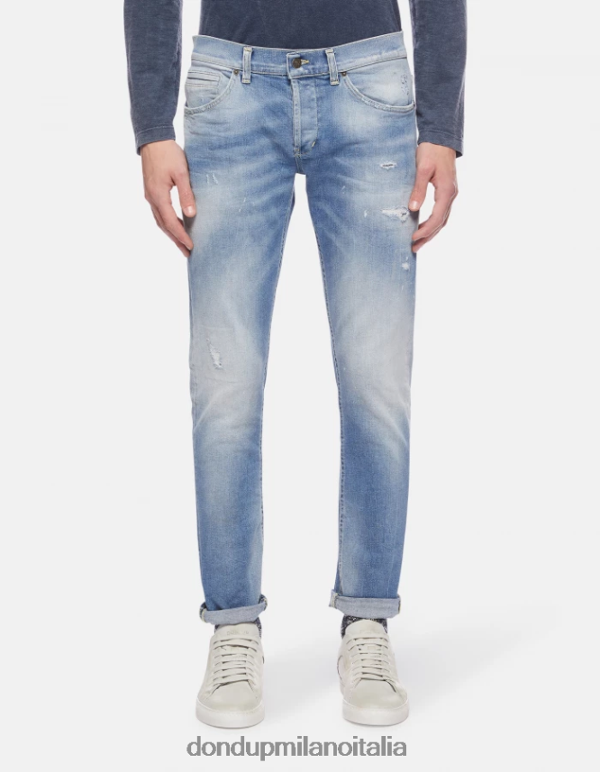 DONDUP hombres jeans ajustados george en denim elástico vestir azul AZX2Z0660