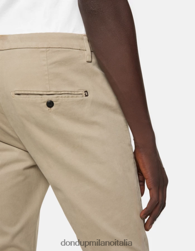 DONDUP hombres pantalones gaubert slim de algodón vestir corteccia AZX2Z0686