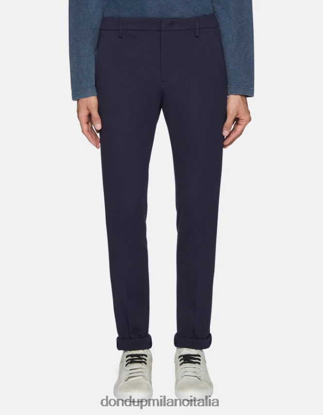 DONDUP hombres pantalones gaubert slim de punto vestir azul oscuro AZX2Z0732