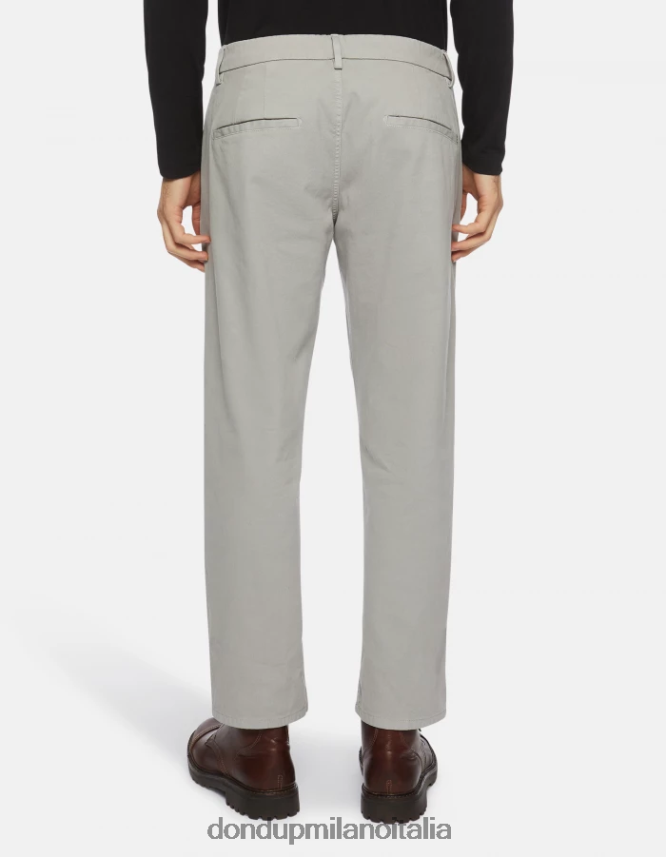 DONDUP hombres pantalones pablo regular fit de algodón vestir gris claro AZX2Z0712