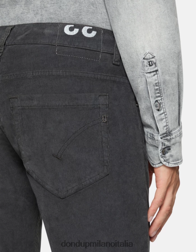 DONDUP hombres pantalones pitillo de terciopelo george vestir humo AZX2Z0644