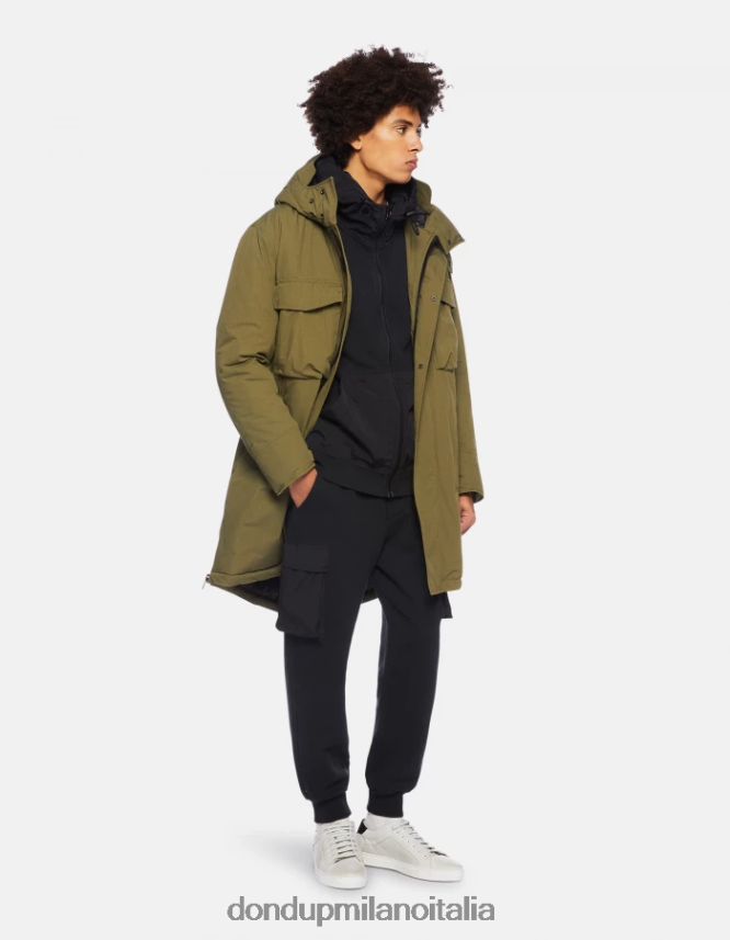 DONDUP hombres sudadera con capucha y corte regular vestir negro AZX2Z0842