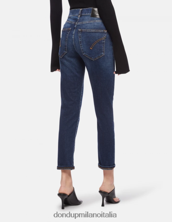 DONDUP mujer Vaqueros Daila slim de denim elástico vestir azul AZX2Z057