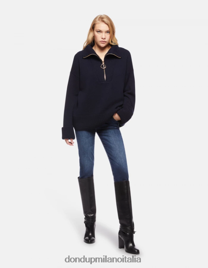 DONDUP mujer Vaqueros Daila slim de denim elástico vestir azul AZX2Z057