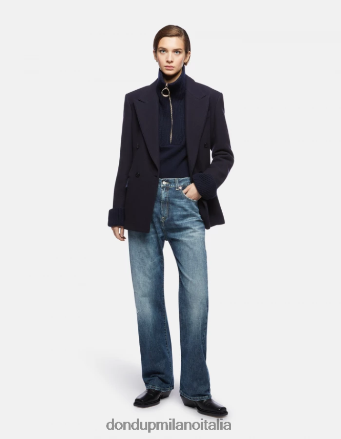 DONDUP mujer Vaqueros holgados Yara en denim con orillo rígido vestir azul AZX2Z0118