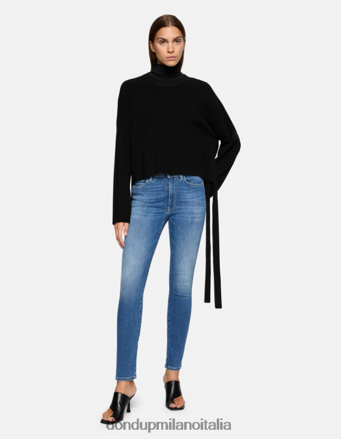 DONDUP mujer Vaqueros súper ajustados iris en denim elástico vestir azul AZX2Z038
