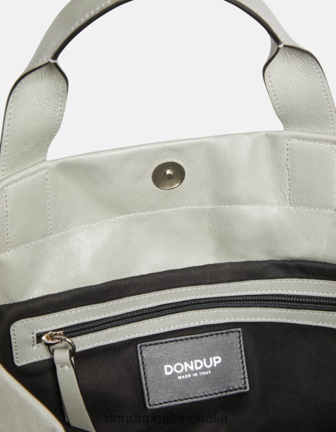 DONDUP mujer bolso shopper de cuero brillante accesorios gris claro AZX2Z0496