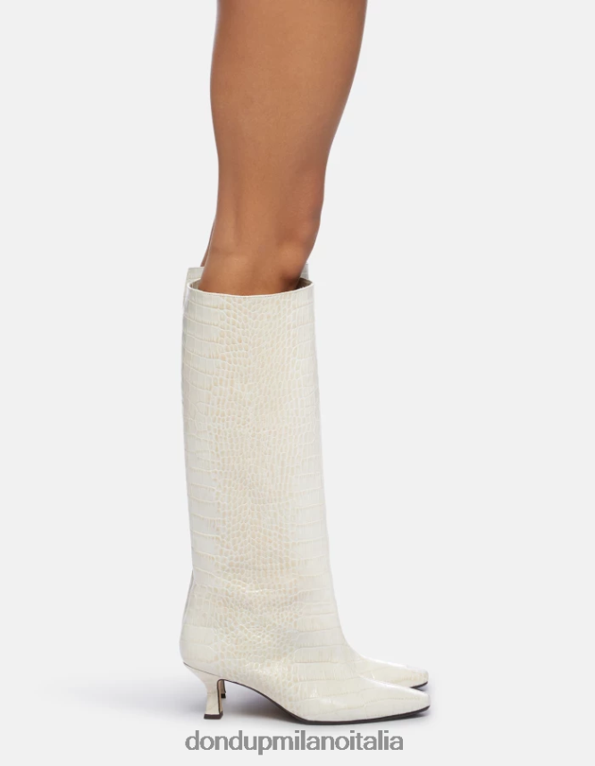 DONDUP mujer botas de piel efecto cocodrilo calzado burro AZX2Z0468