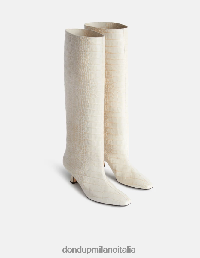 DONDUP mujer botas de piel efecto cocodrilo calzado burro AZX2Z0468