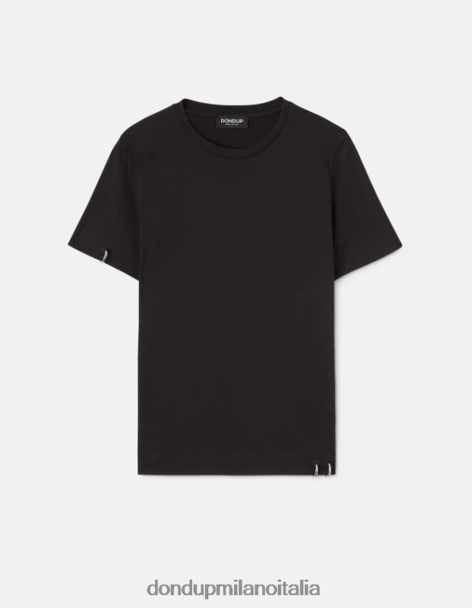 DONDUP mujer camiseta de punto regular fit vestir negro AZX2Z0411
