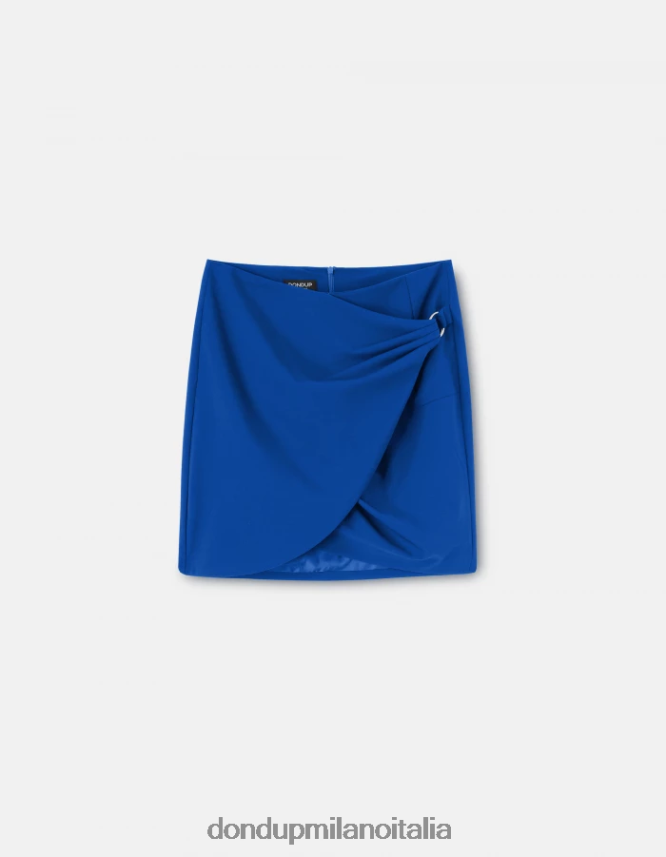 DONDUP mujer falda corta de lana vestir azul real AZX2Z0403