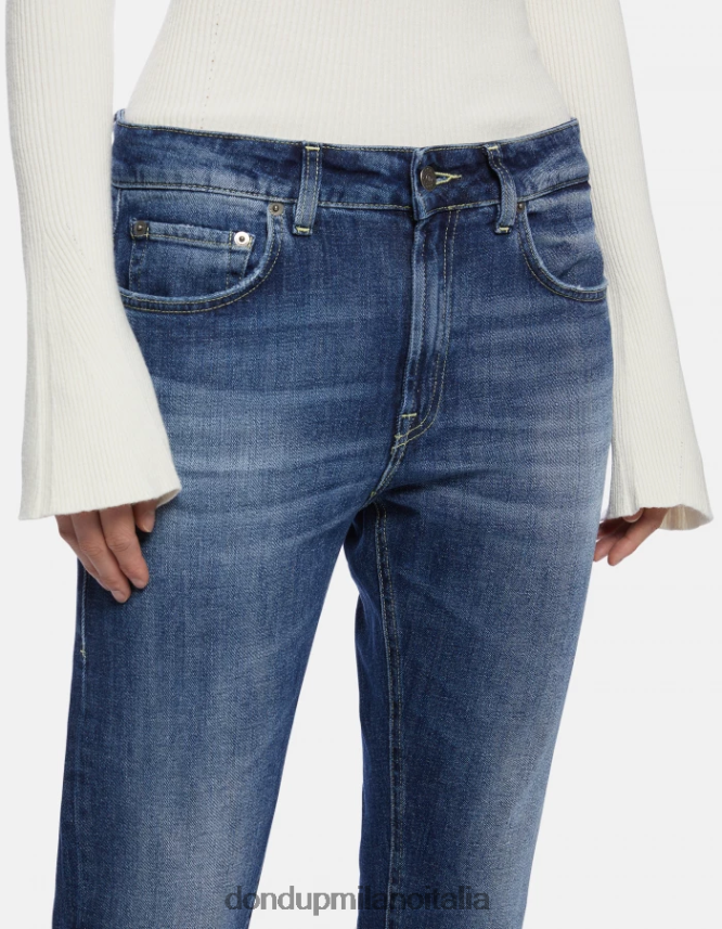 DONDUP mujer jeans mila carrot fit de denim elástico vestir azul AZX2Z065