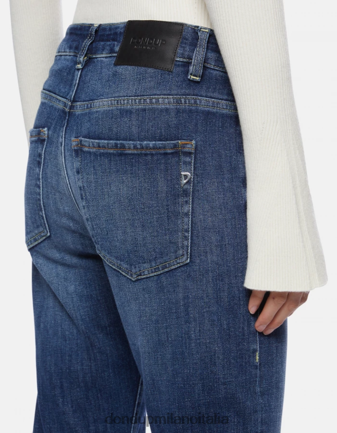 DONDUP mujer jeans mila carrot fit de denim elástico vestir azul AZX2Z065