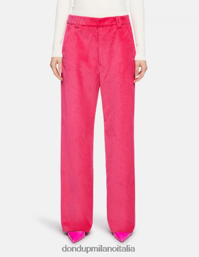 DONDUP mujer pantalones anchos de terciopelo joan vestir orquídea AZX2Z0131