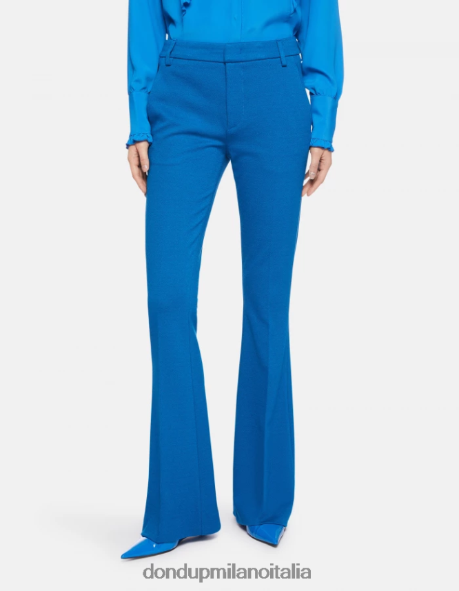 DONDUP mujer pantalones bootcut Lexi de punto vestir turquesa AZX2Z0157