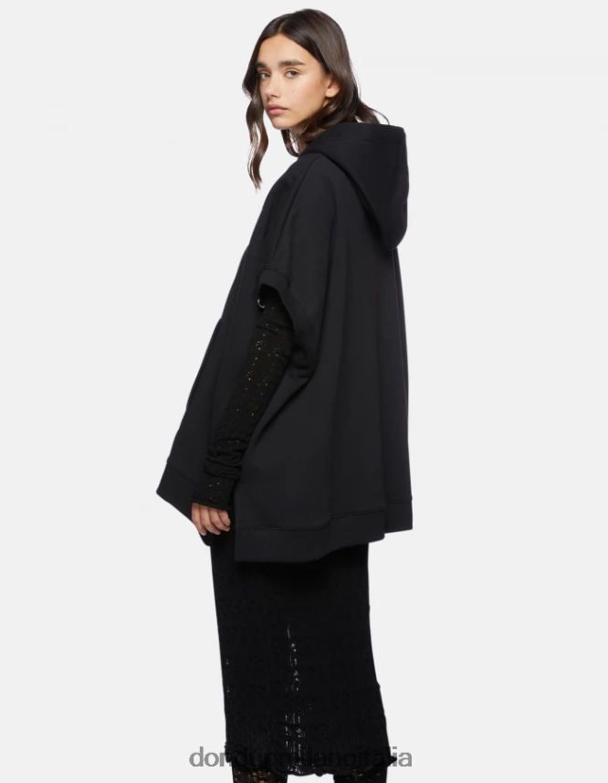 DONDUP mujer sudadera con capucha de gran tamaño vestir negro AZX2Z0442