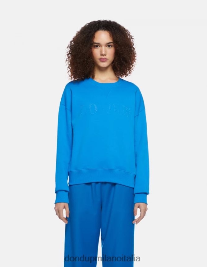 DONDUP mujer sudadera regular fit con cuello redondo vestir turquesa AZX2Z0429