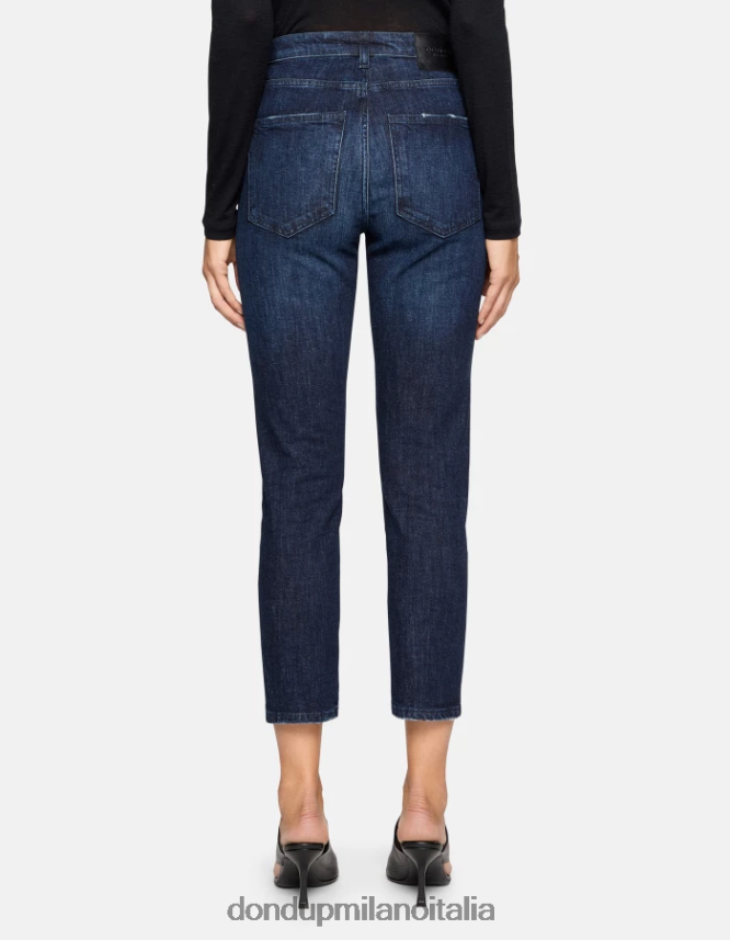 DONDUP mujer vaqueros cindy regular fit de denim elástico vestir azul AZX2Z09