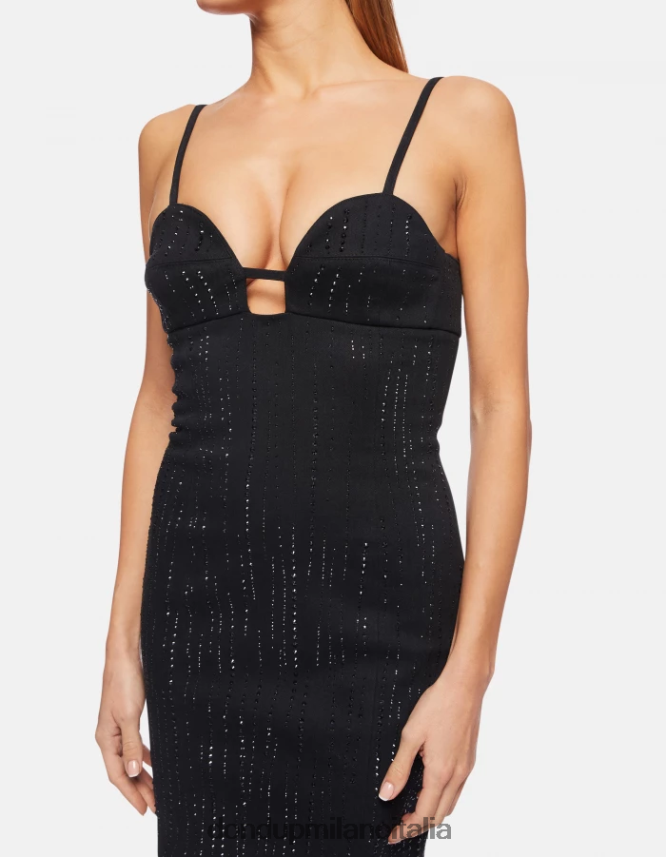 DONDUP mujer vestido corto de mezclilla vestir negro AZX2Z0293