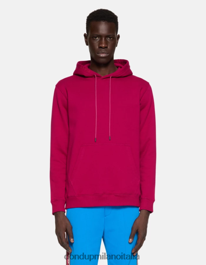 DONDUP hombres sudadera con capucha y corte regular vestir barbabietola AZX2Z0822 AZX2Z0822 DONDUP Italia fatto a mano DONDUP jeans rende omaggio alla cultura del denim